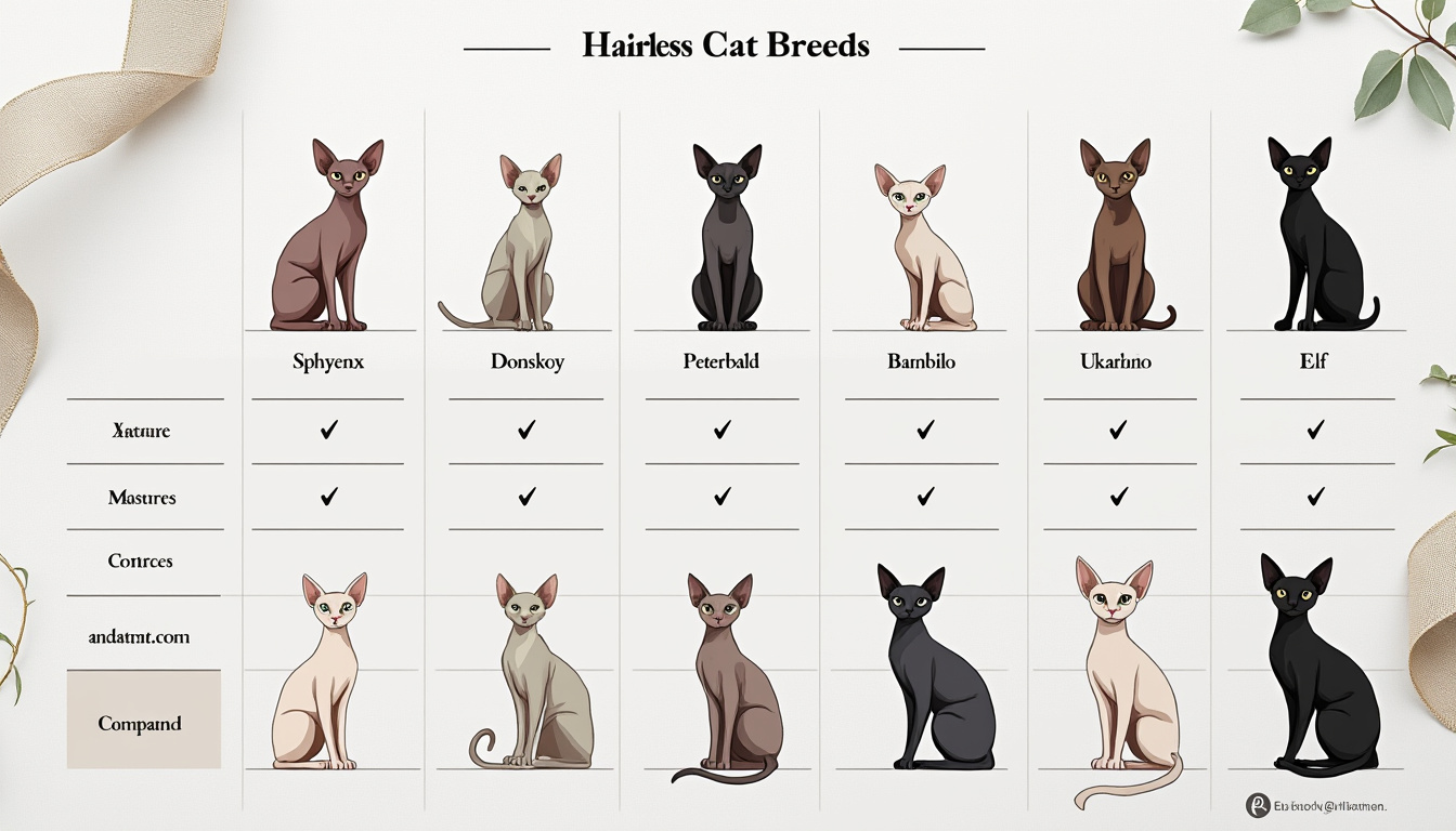découvrez les races de chats sans poil, leurs prix et nos conseils d'entretien pour bien prendre soin de ces compagnons uniques.
